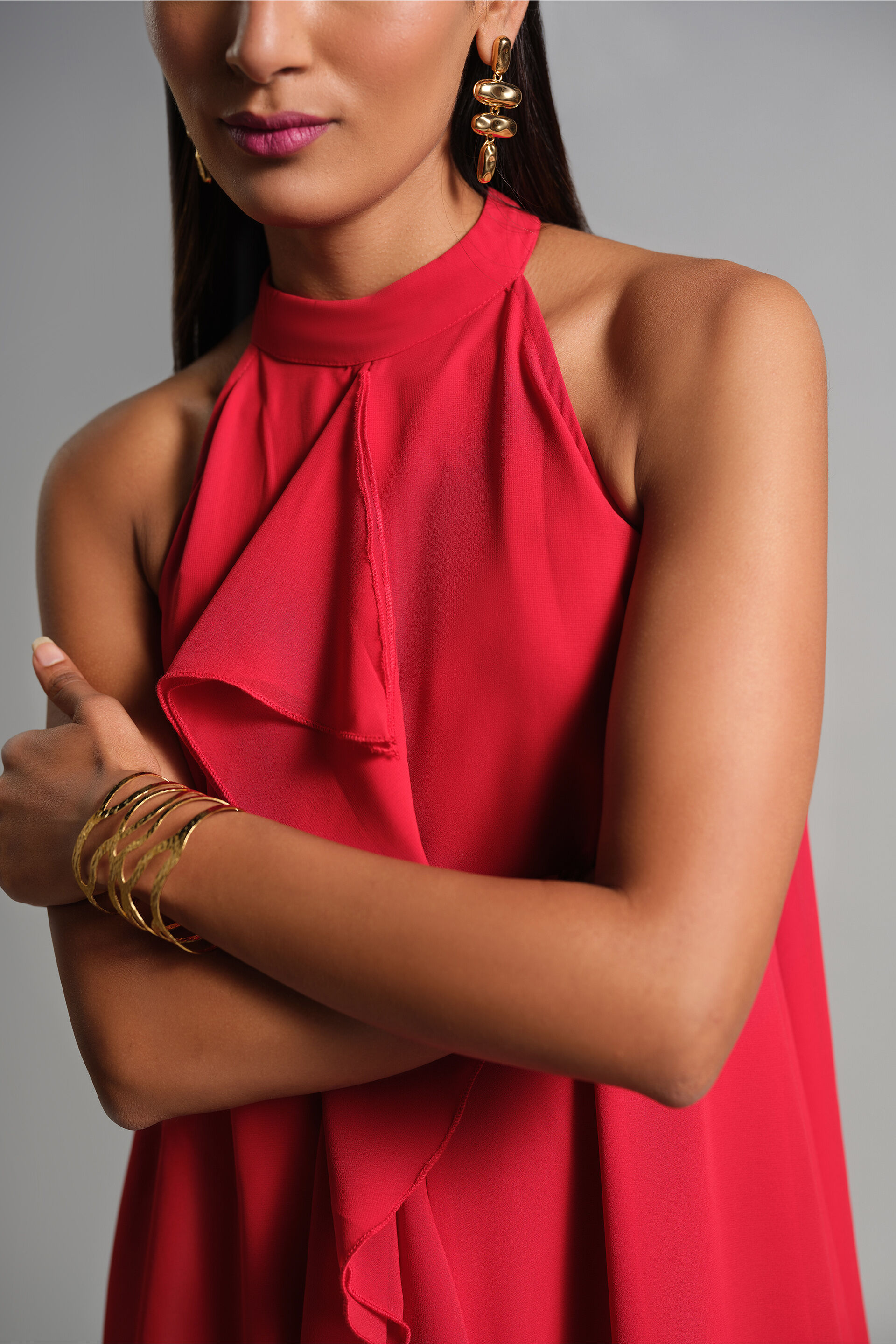 Le Fluide Red Dress, Red, image 5